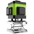 Лазерный уровень нивелир 360 градусов 3D KIGE 12 линий, зеленый луч, 2 литиевых аккумулятора, кейс