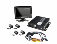 Видеорегистратор для автошколы NSCAR 402 готовый комплект: 4х канальный регистратор, 4 камеры, 7"монитор, микрофон